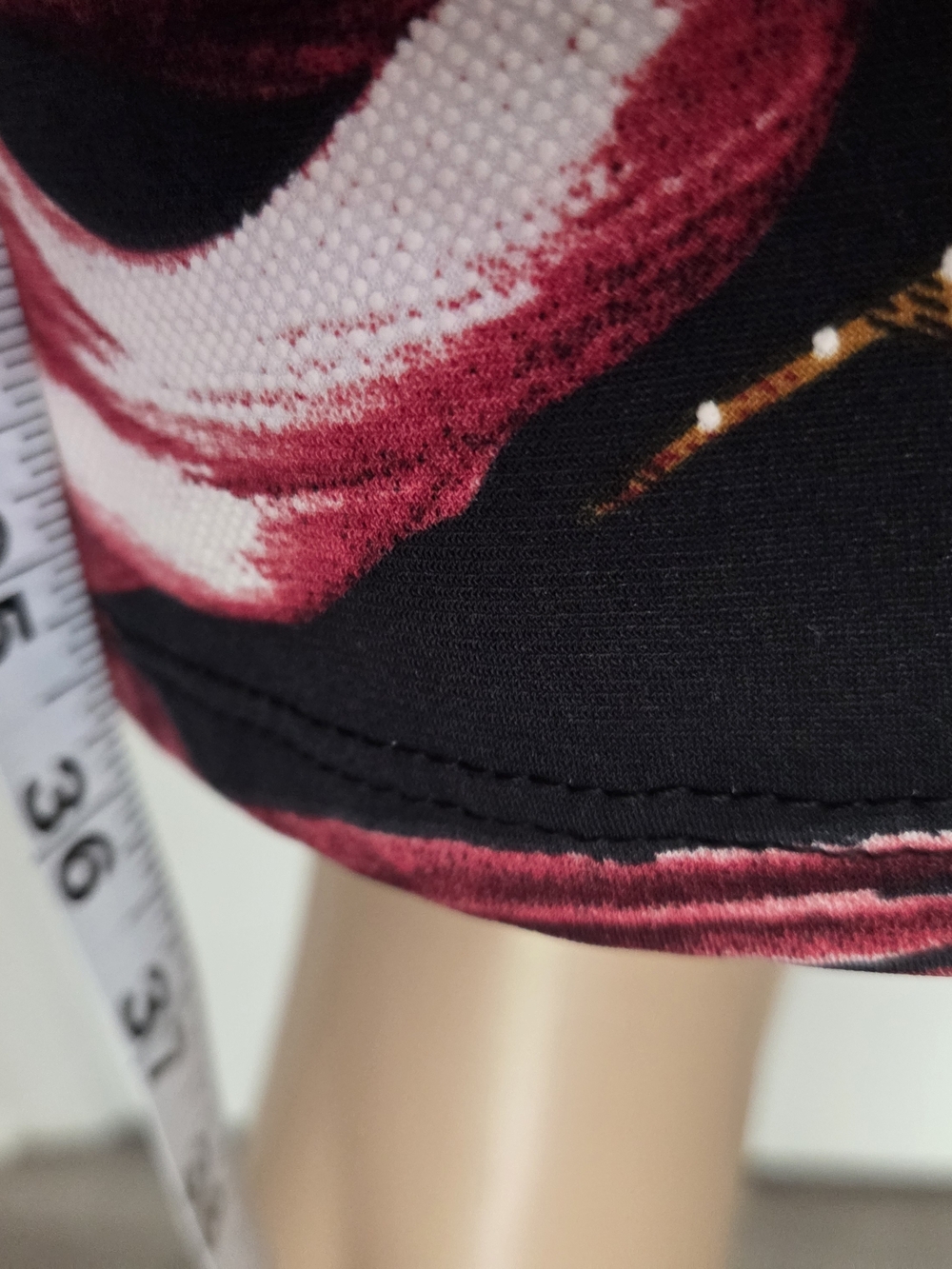 SJS Black Midi Dress with Pink Tropical Leaf Print - Picture 3 of 5